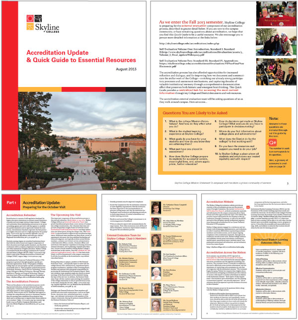 Skyline Accreditation pamphlet design
